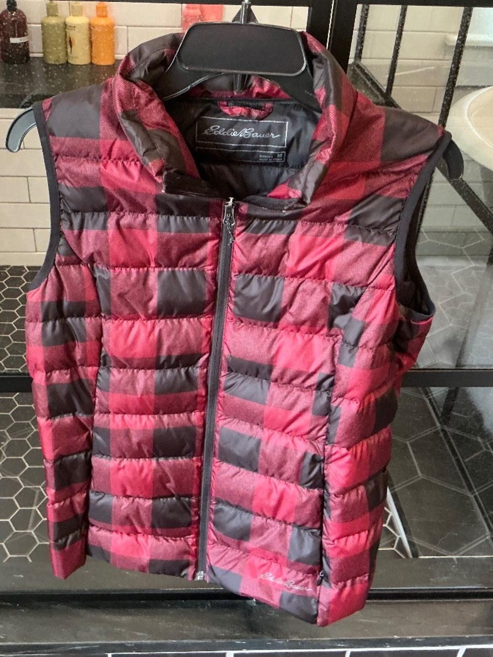 Maroon and Black Eddie Bauer Vest - Women’s medium